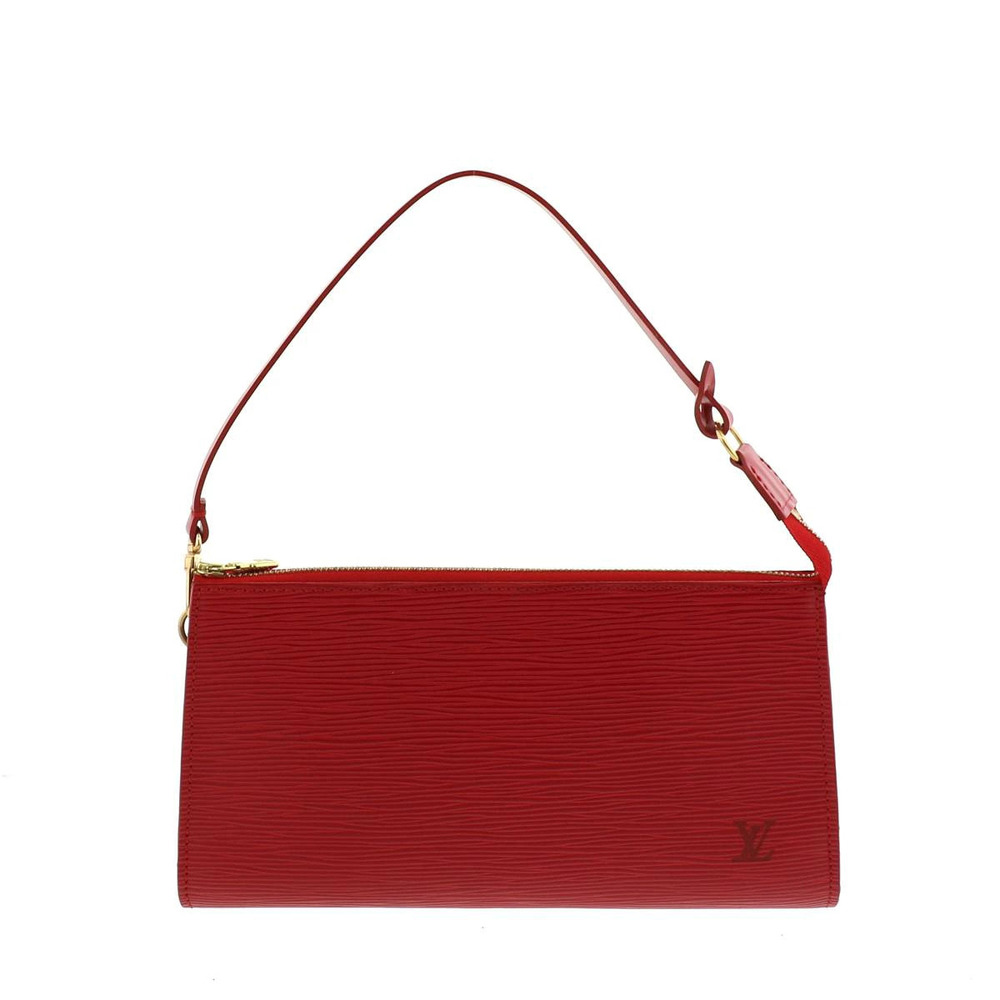 LOUIS VUITTON Pochette Accessoires Bag Shoulder Clutch Epi Rouge Red